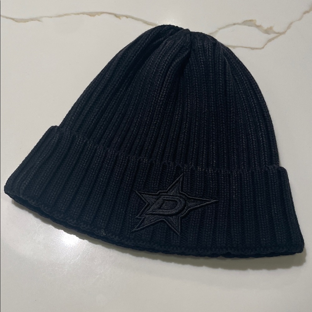 Fanatics Black Knit Beanie with NHL Dallas Stars Logo